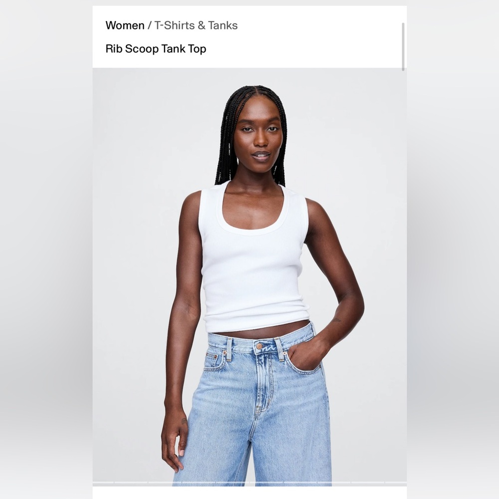 GAP white Ribbed Tank Top, light blue Ribbed Tank Top